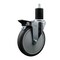 Service Caster 6'' Thermoplastic Rubber Swivel 1-3/4'' Expanding Stem Caster with Brake SCC-EX20S614-TPRB-PLB-134 - alternate 1
